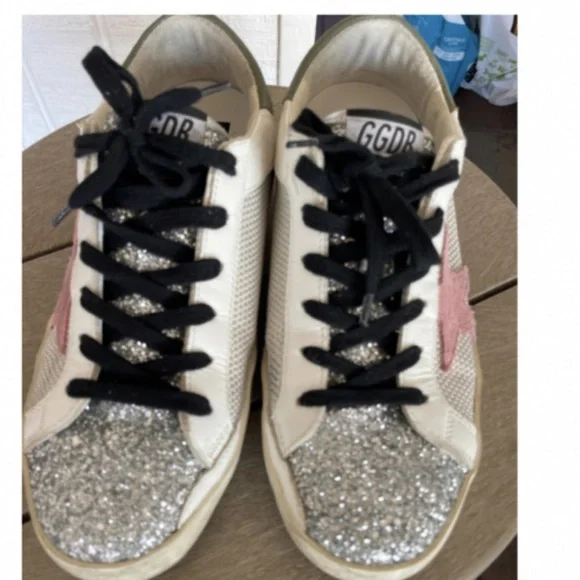 ✅TRADE✅Superstar Glitter Mesh Low-Top Sneakers GGDB 38 - Picture 10 of 15